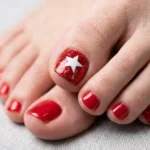4th of July Toe Nail Designs