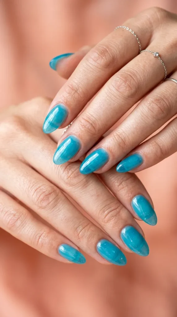 Aqua Jelly Translucent Nails