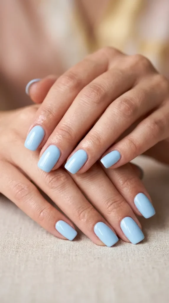 Baby Blue Nails