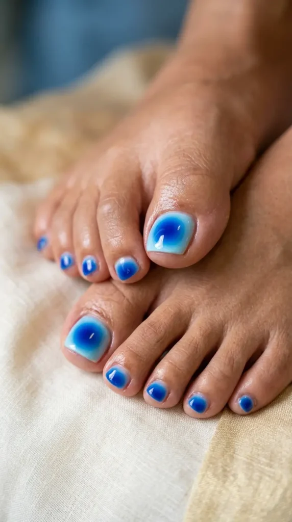 Blue aura glow Toe style