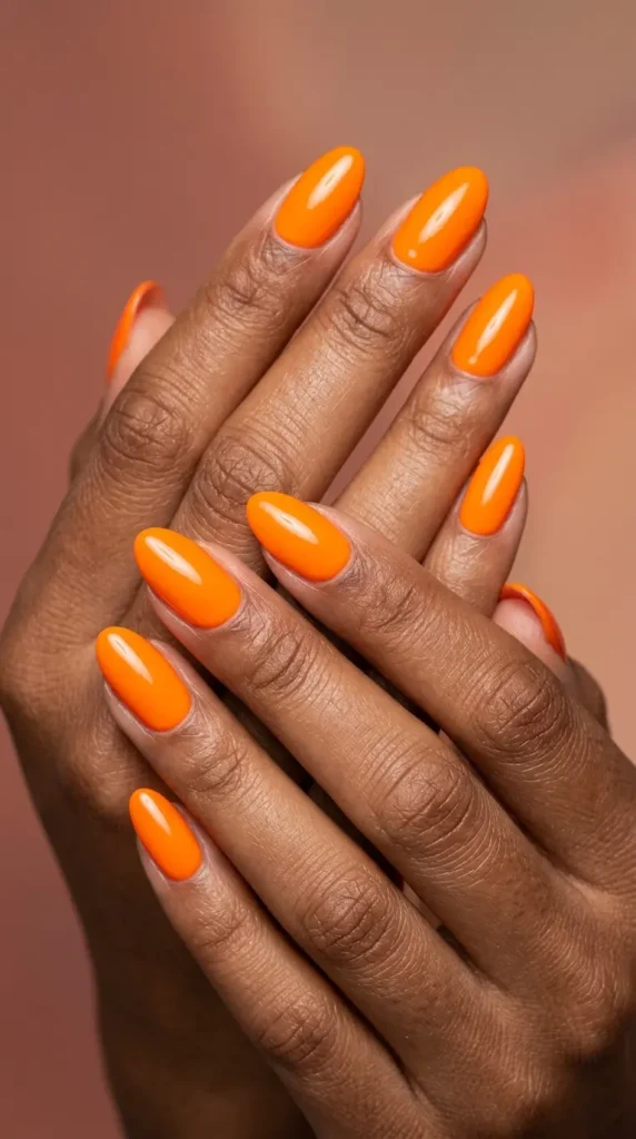 Bright Orange Nails