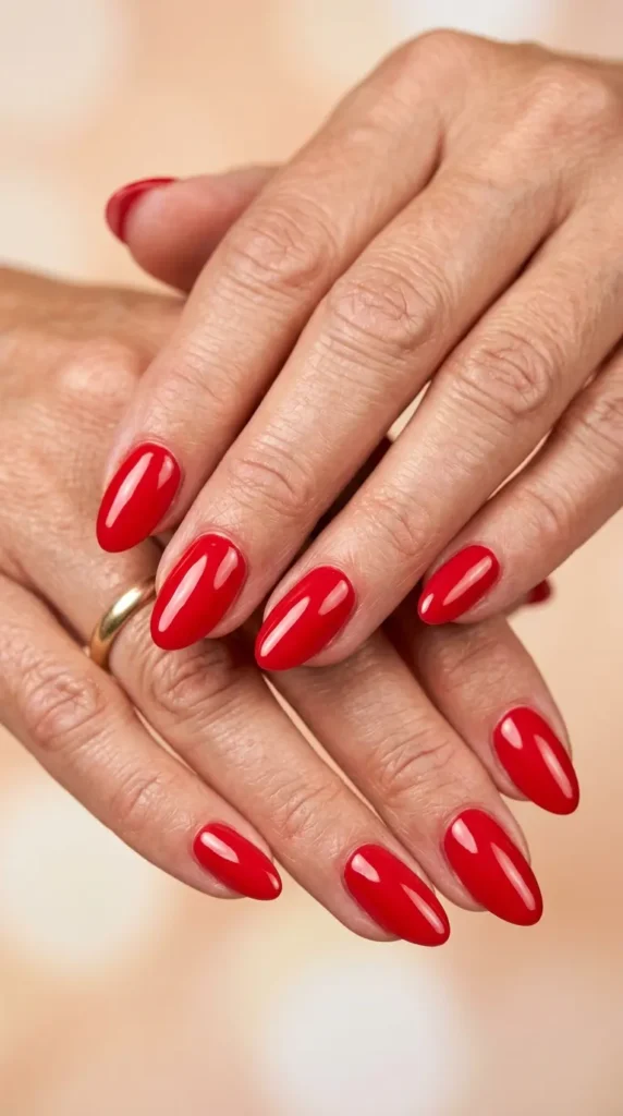 Cherry Red Summer Gel Nails