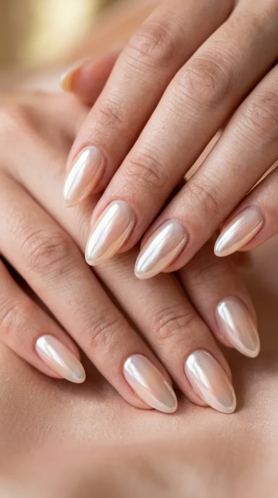 Chrome Aura Glazed Nails