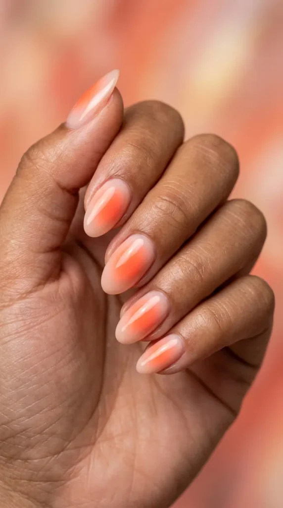Coral Aura Nails