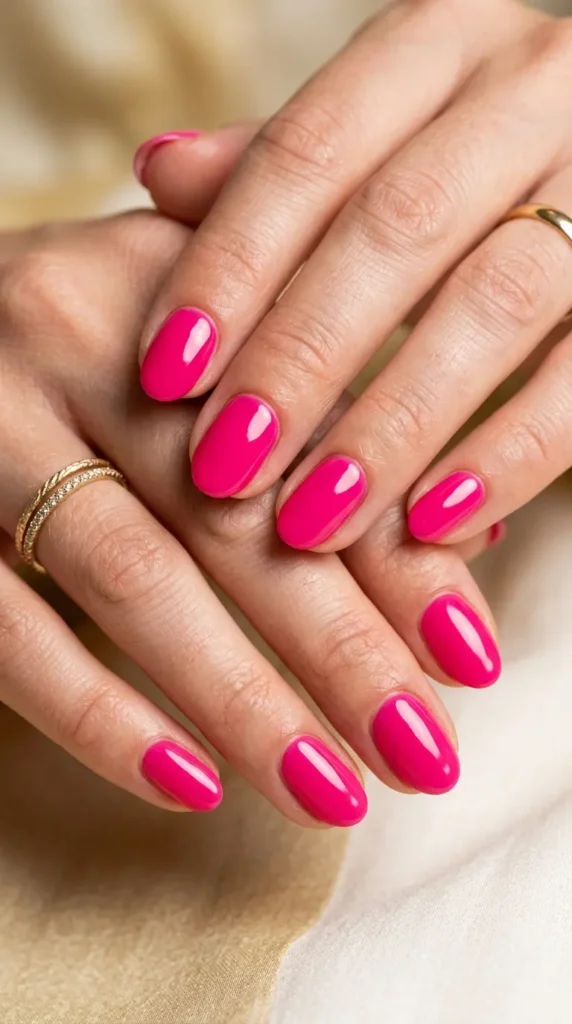 Hot Pink Gel Nail Designs