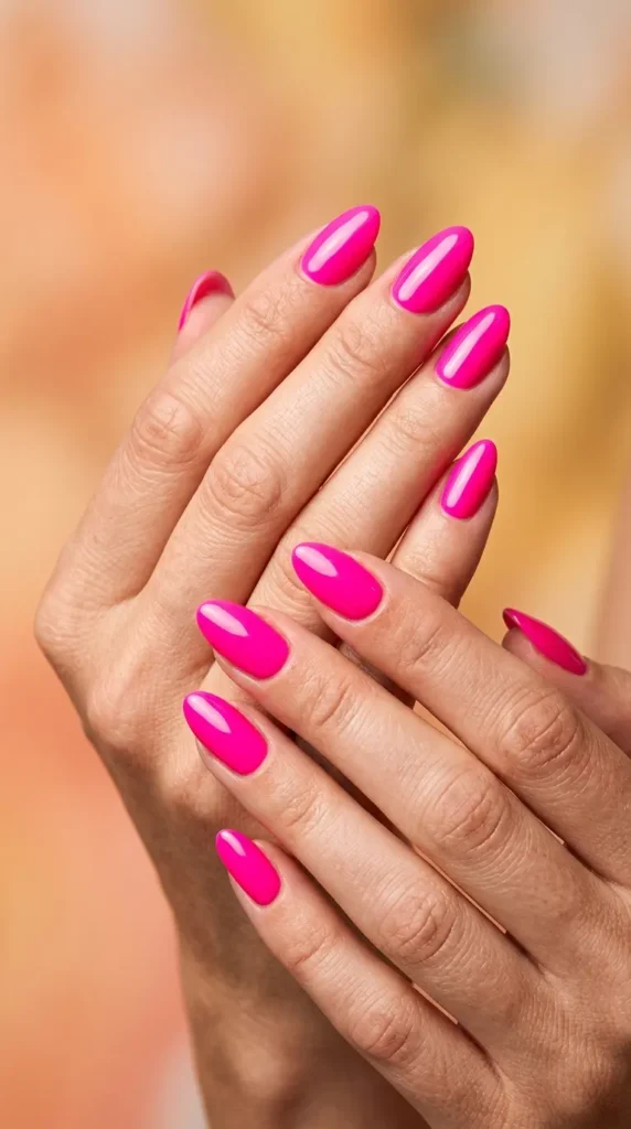 Hot Pink Nails