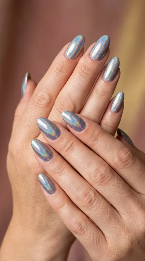Iridescent Chrome Nails