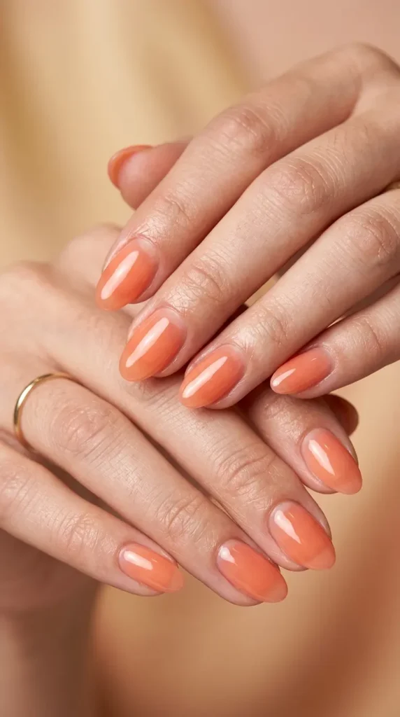 Jelly Peach Nails