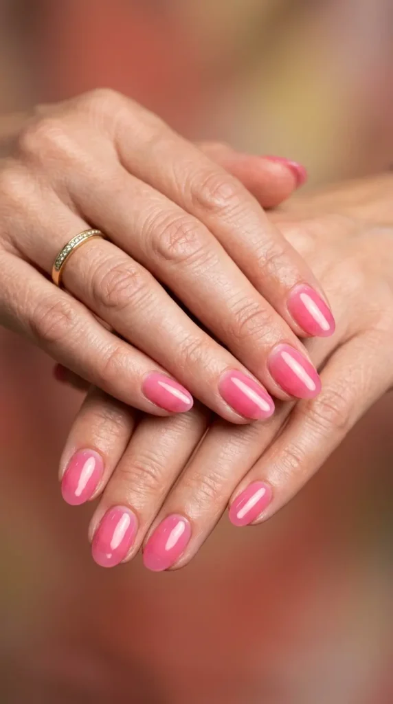 Jelly Pink Gel Nail Designs