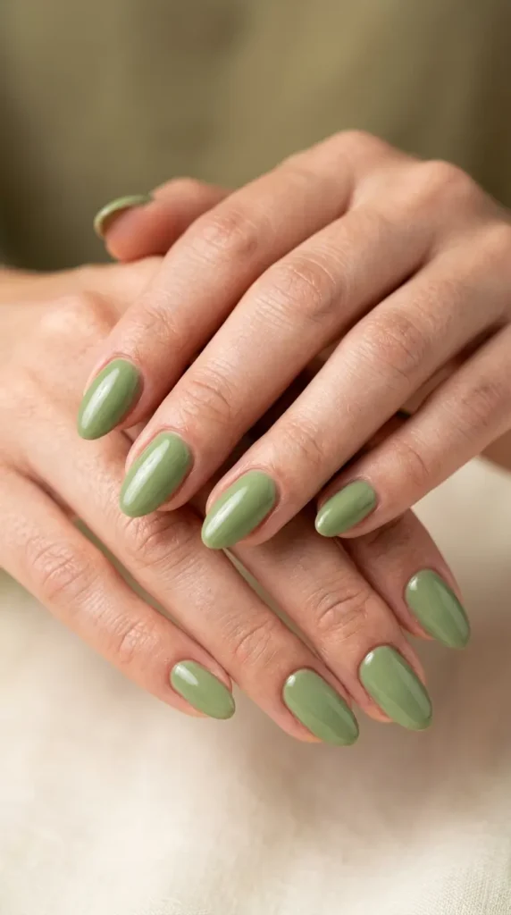Matcha Green Gel Nail Designs