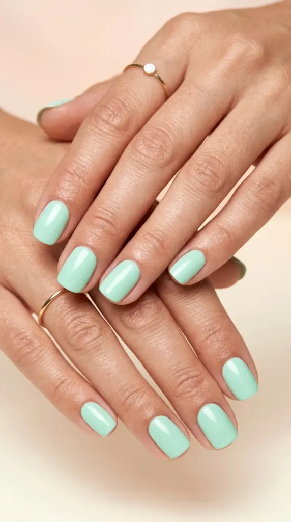 Mint Green Nails