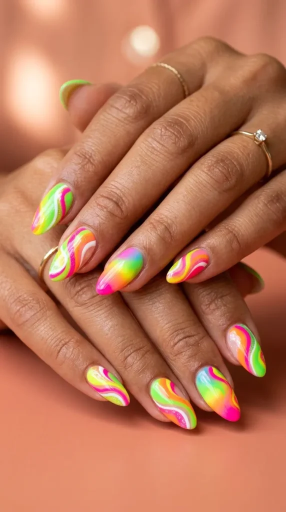 Neon Summer Nails