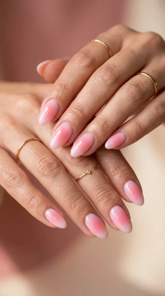 Pink Aura Nails