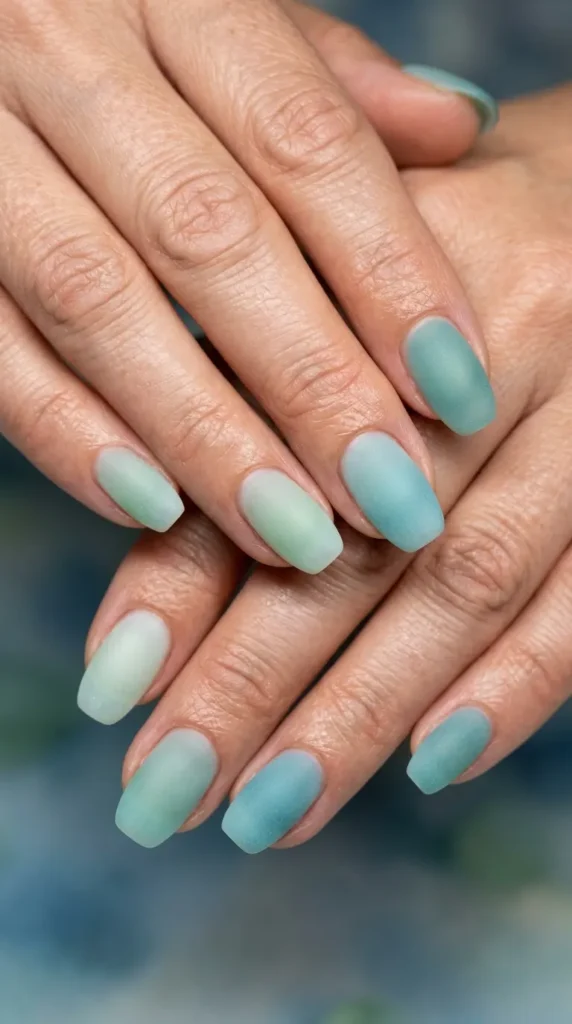 Sea Glass Gel Nails