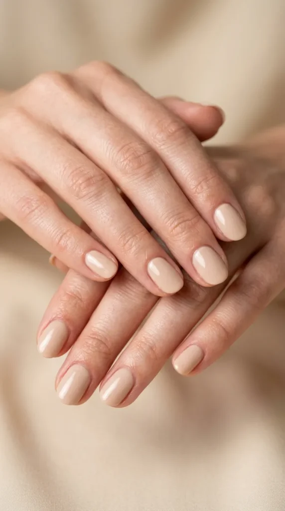 Soft Beige Clean Girl Aesthetic Nails