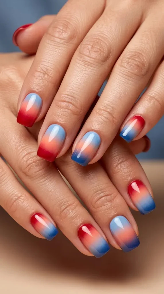 soft gradient flag-inspired rainbow red to blue fade