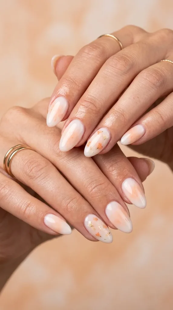 Soft Peach Milk Bath Nails