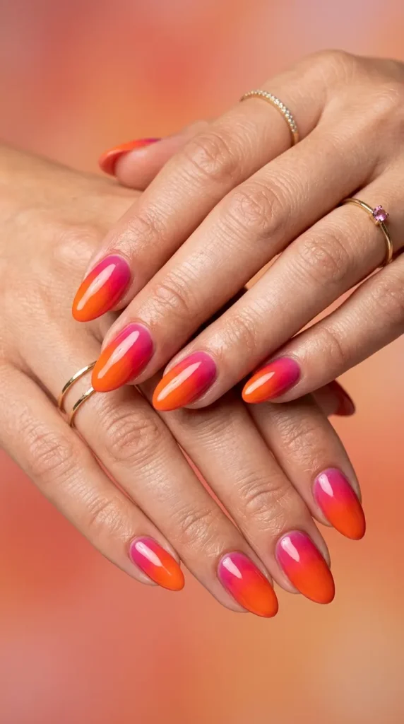Sunset Ombre Nails