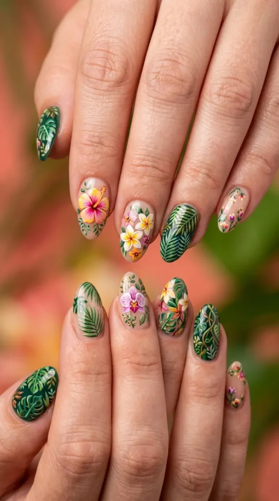 Tropical jungle mix (leaf + flower combo set)