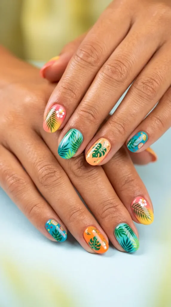 Tropical Vacation Nails