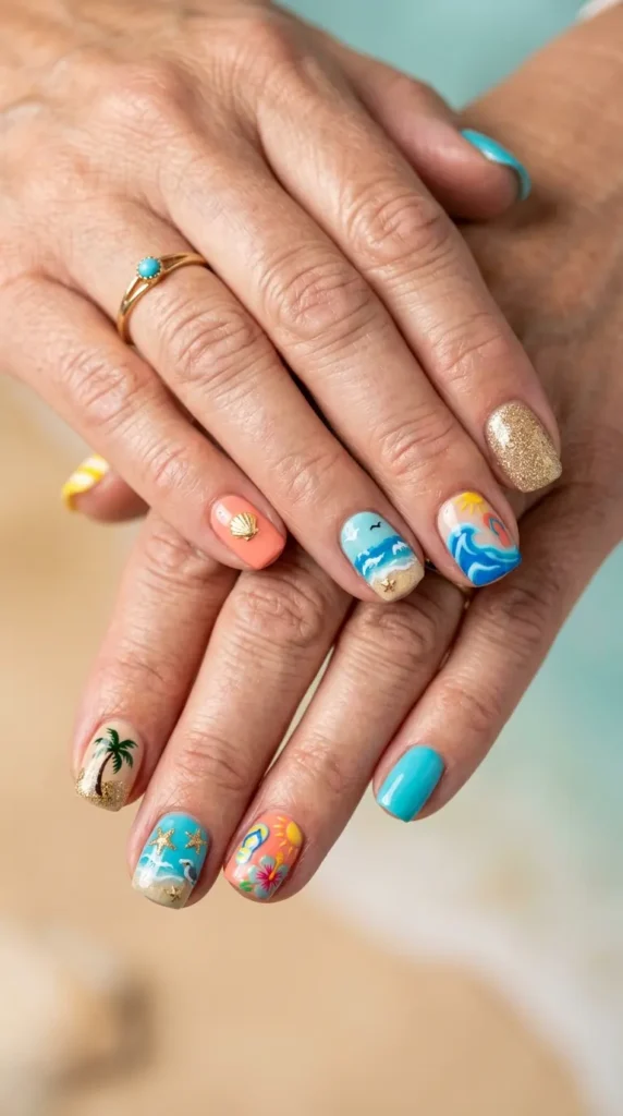 Vacation Vibes Gel Nails