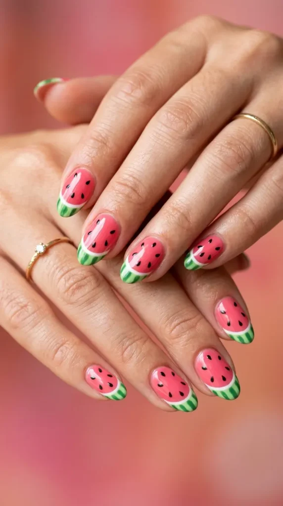 Watermelon Nails
