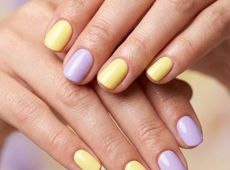 Pastel Short Summer Nails