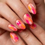 Pink and Orange Summer Nail Designs