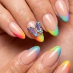 Summer Rainbow French Nail Designs