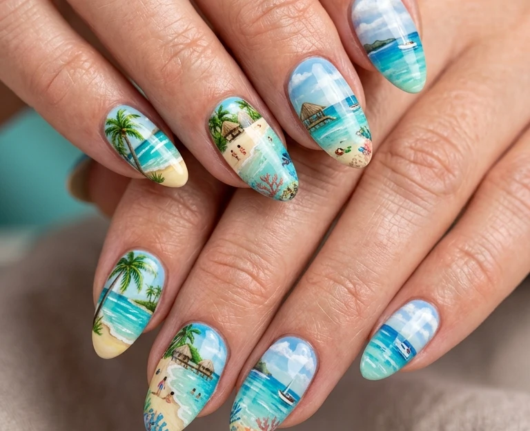 Summer Vacation Nail Designs