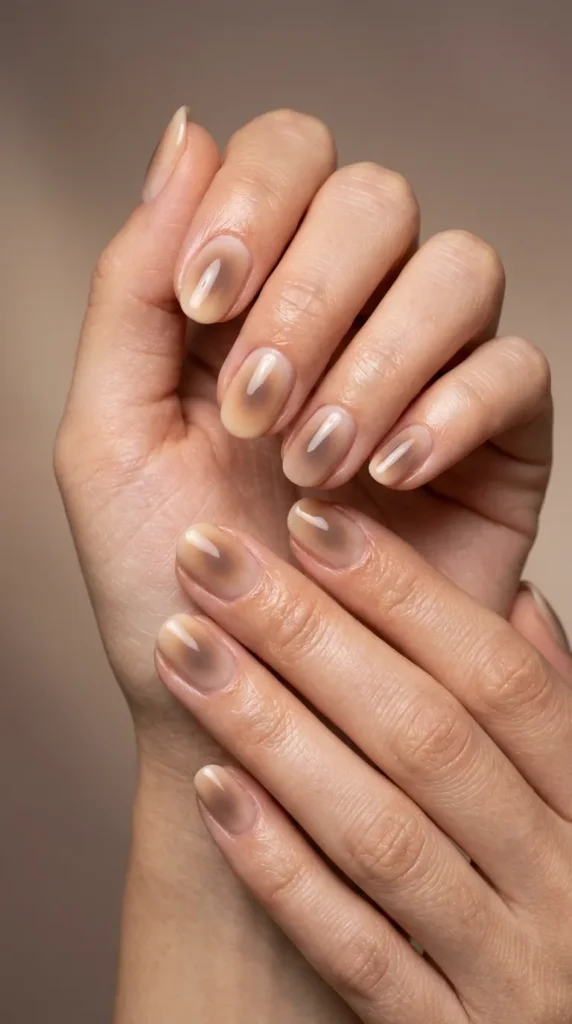 Aura Nails in Neutral Tones