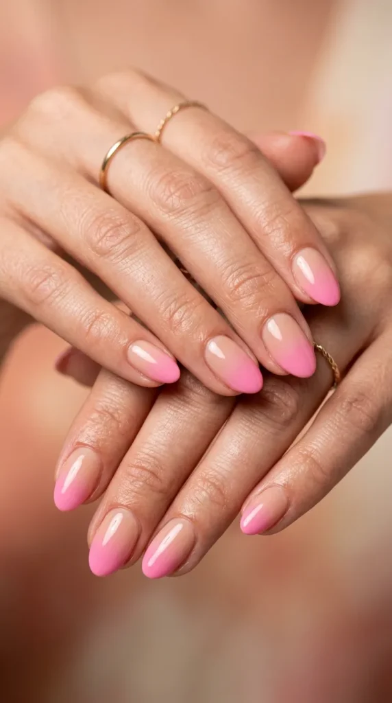 Barbie pink to nude soft fade