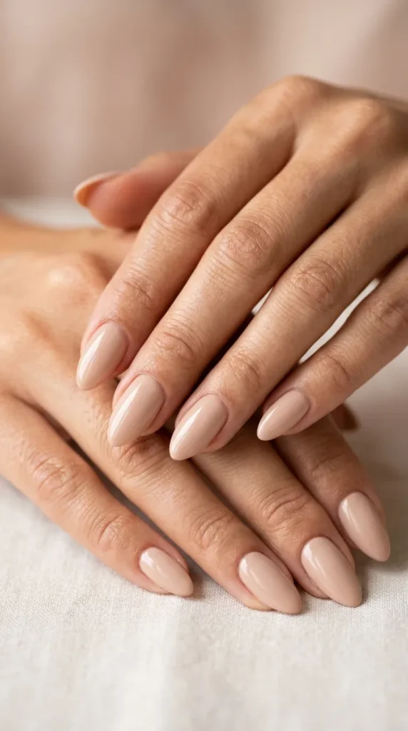 barely-there beige nails