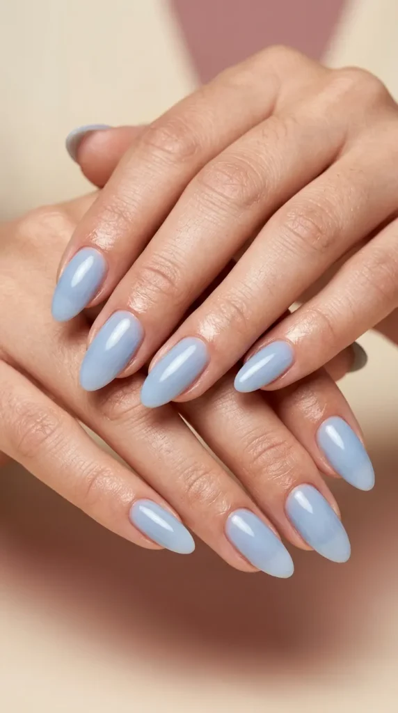 Blueberry Milk August Nails
