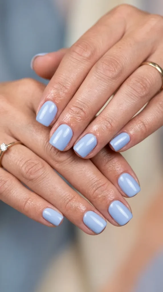 Blueberry Milk Short Nails