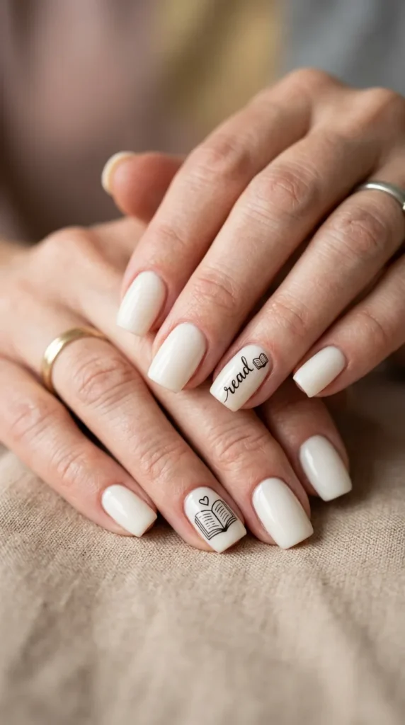 Book Lover Nail Art