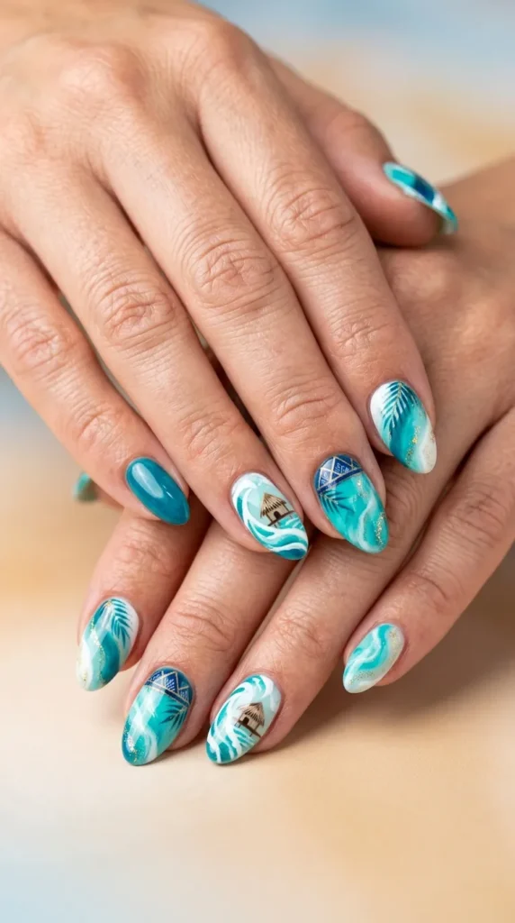 Bora Bora Inspired Nails