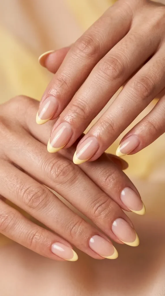 Butter Yellow French Tips