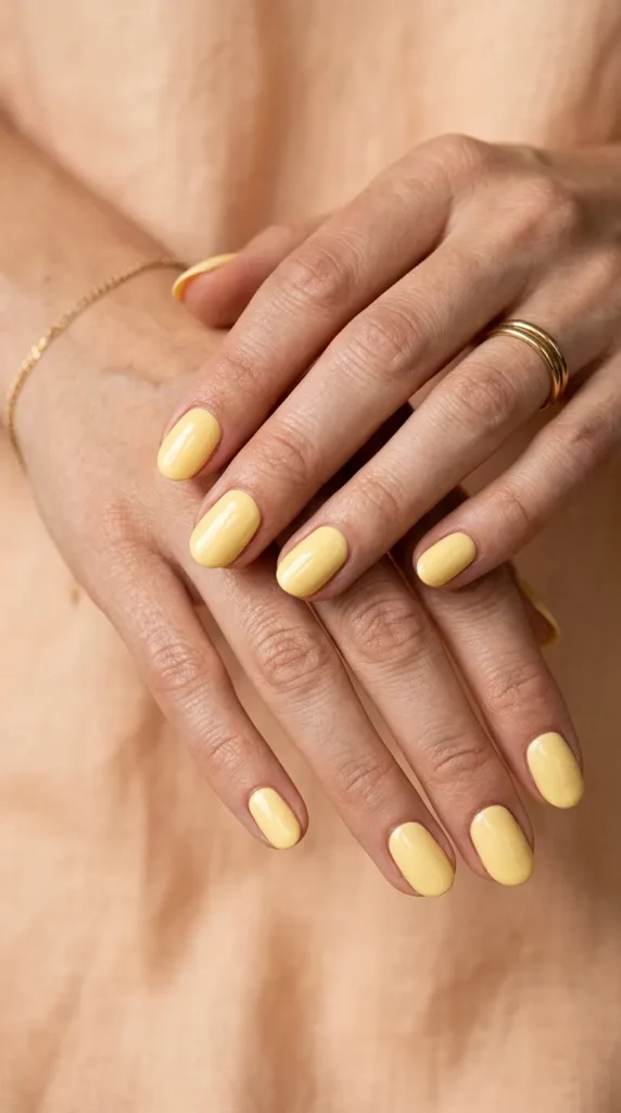 Butter yellow nails