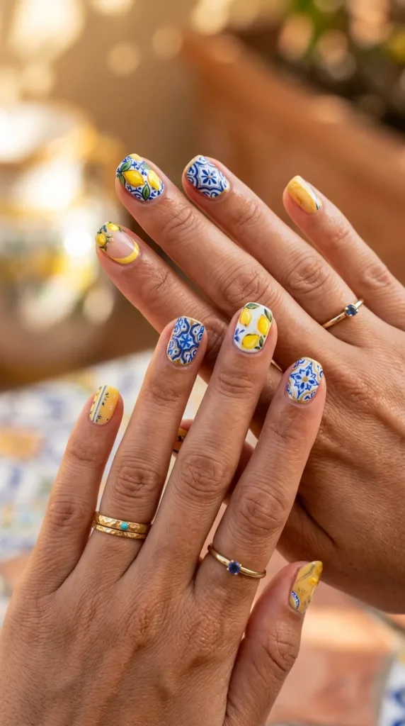 Capri Coast Inspired Nails