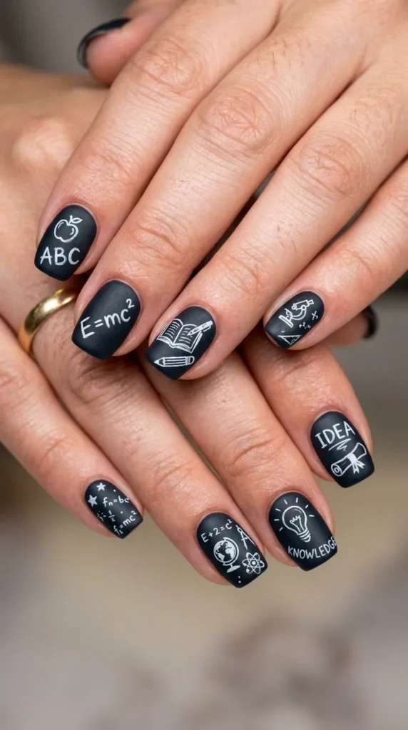 Chalkboard Matte Nails