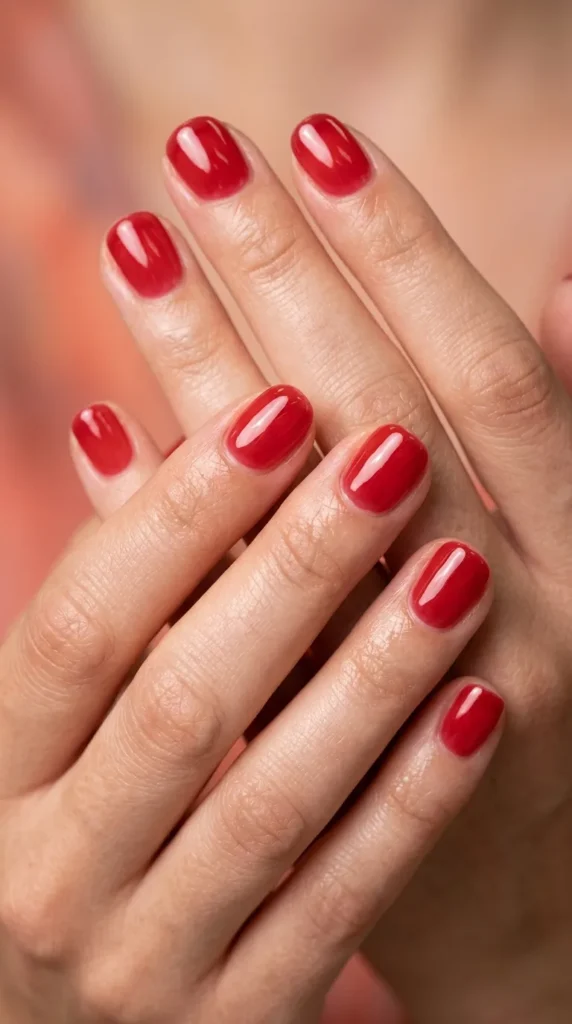Cherry Red Jelly Nails