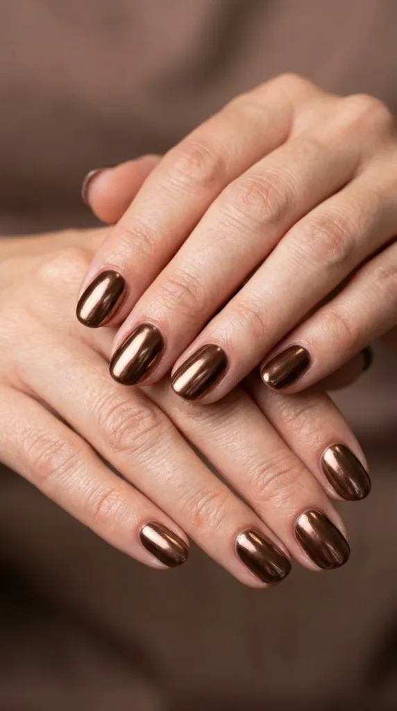 Chocolate Chrome Nails