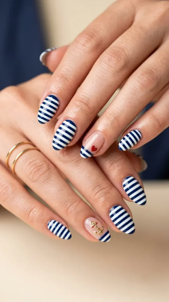 Coastal Stripe Nails