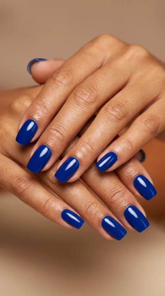 Cobalt blue nails