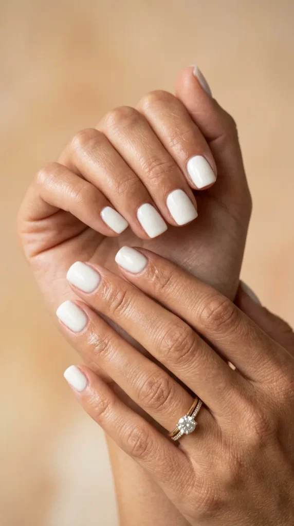 Coconut Milk White Nails