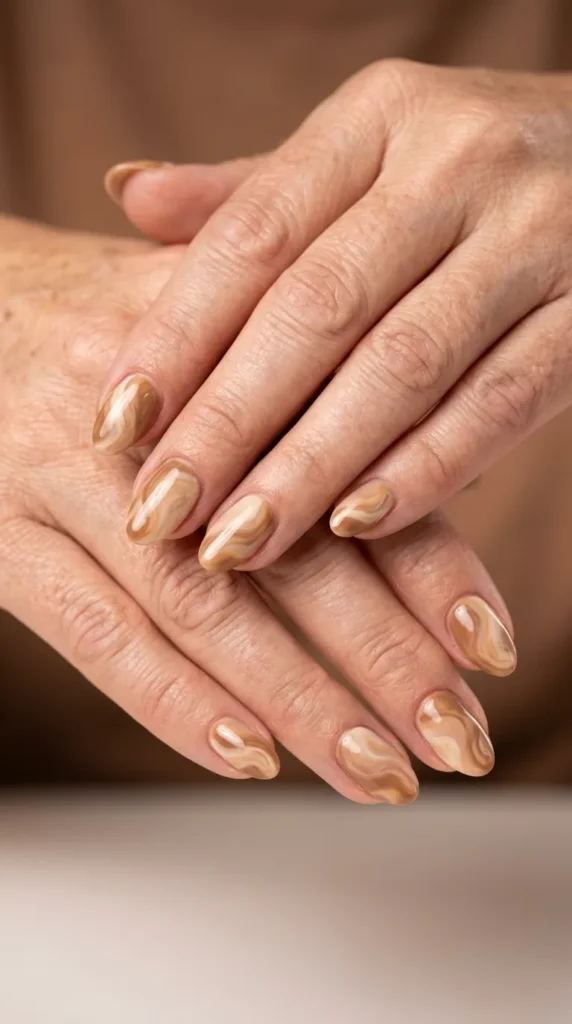 Coffee Cream Nails