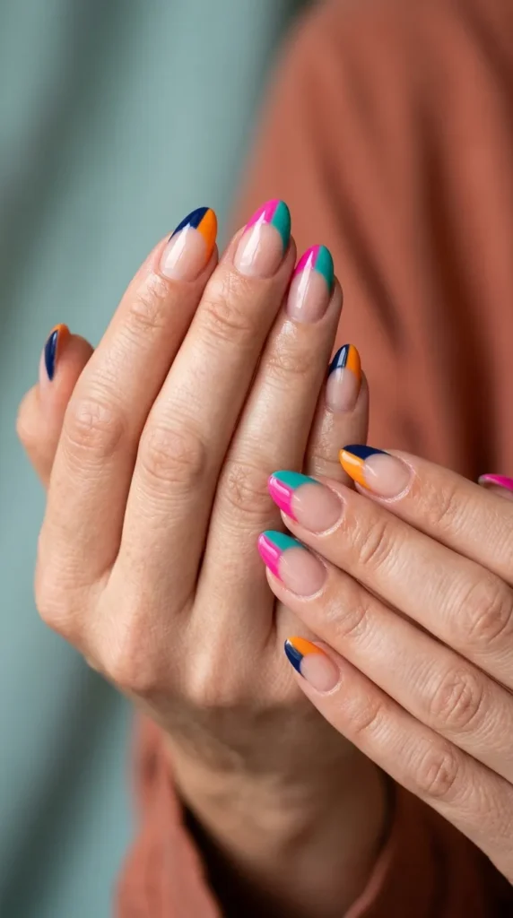 Color Block French Tips