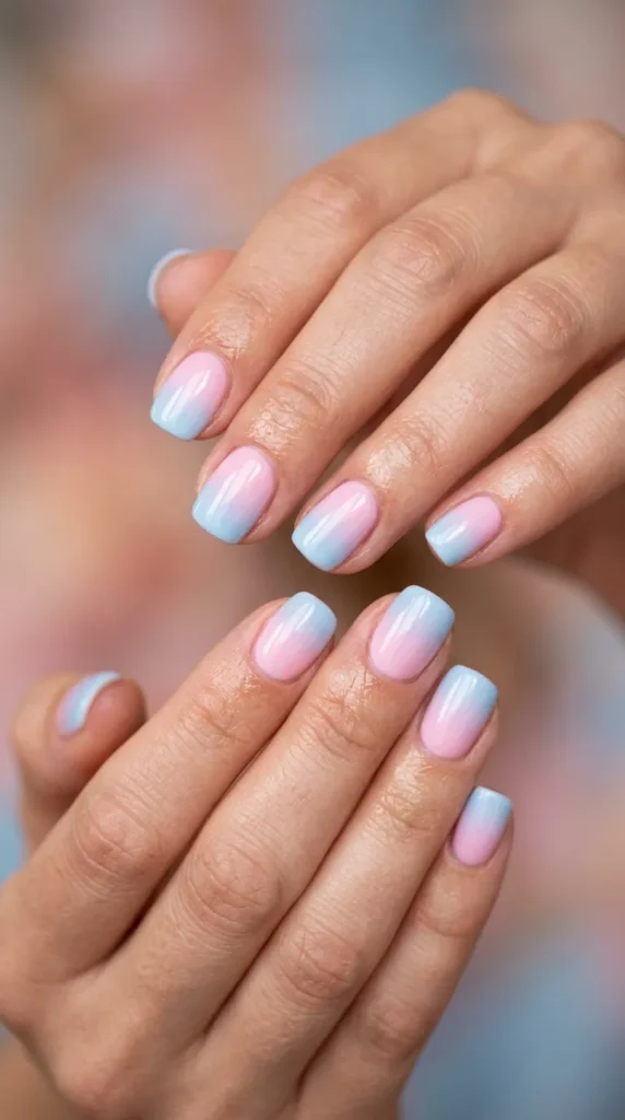 Cotton Candy Ombre Nails