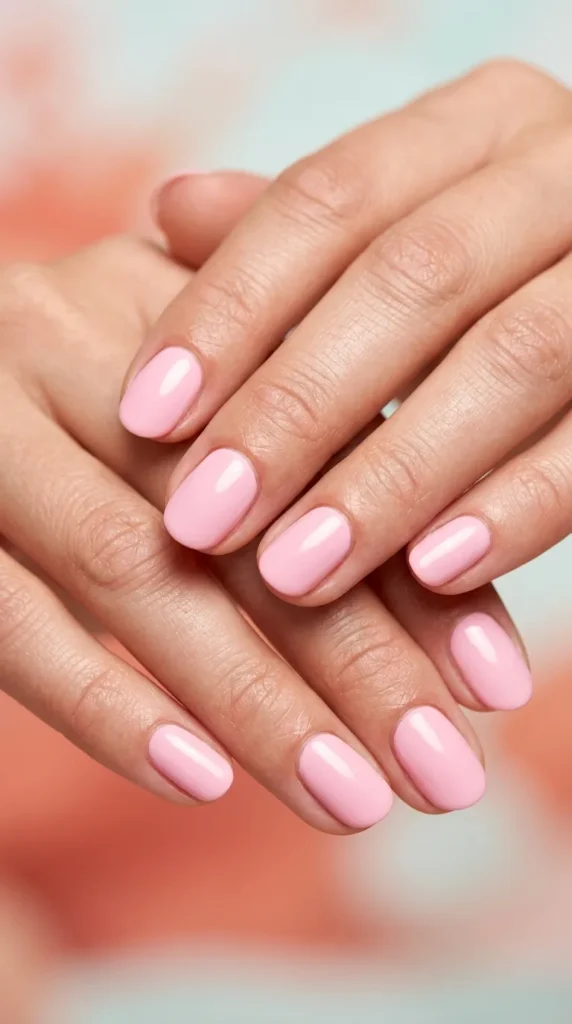 Cotton Candy Pink Nails